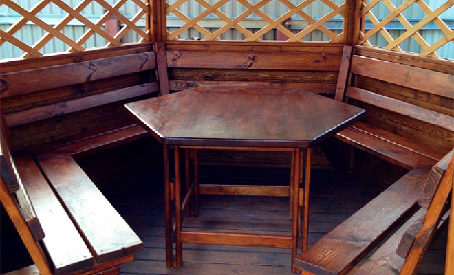 Стол для беседки своими руками — инструкция по созданию стола
