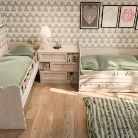 Расстановка кроватей в комнате детей дошкольного возраста
