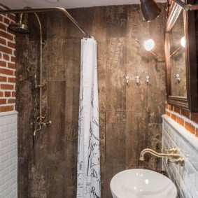 Интерьер современной ванной в стиле лофта