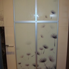 Стеклянные дверцы на алюминиевом каркасе