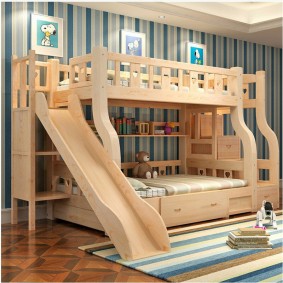 Двухспальная кровать-чердак для однополых детей