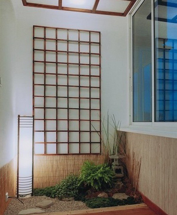 Дизайн небольшого балкона в японском стиле