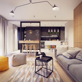 Дизайн современной квартиры с одной комнатой