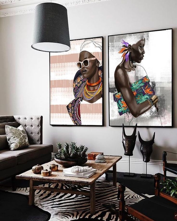 Модульные картины в африканском стиле